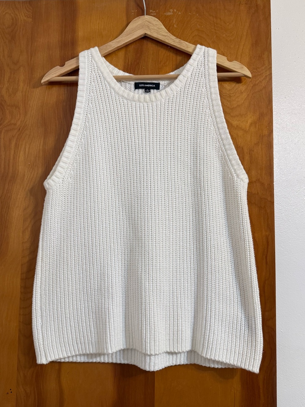 White Knit Tank Top